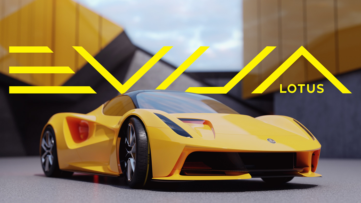 Lotus supercar hypercar automotive   visualization 3D Render modern Evija lotus automobile race