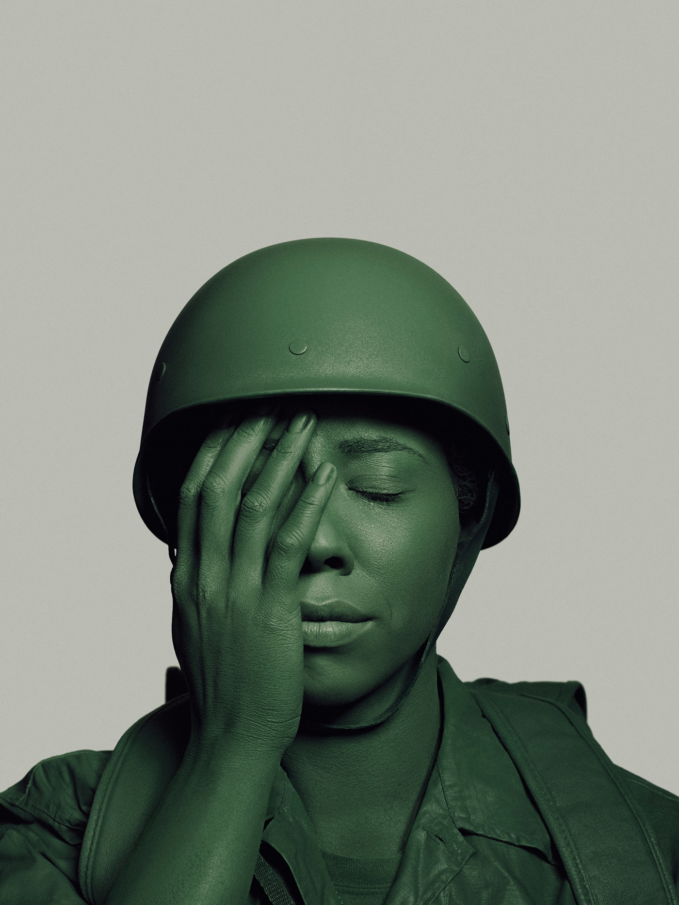 army conceptual emotion green identity portrait soldier studio toy War