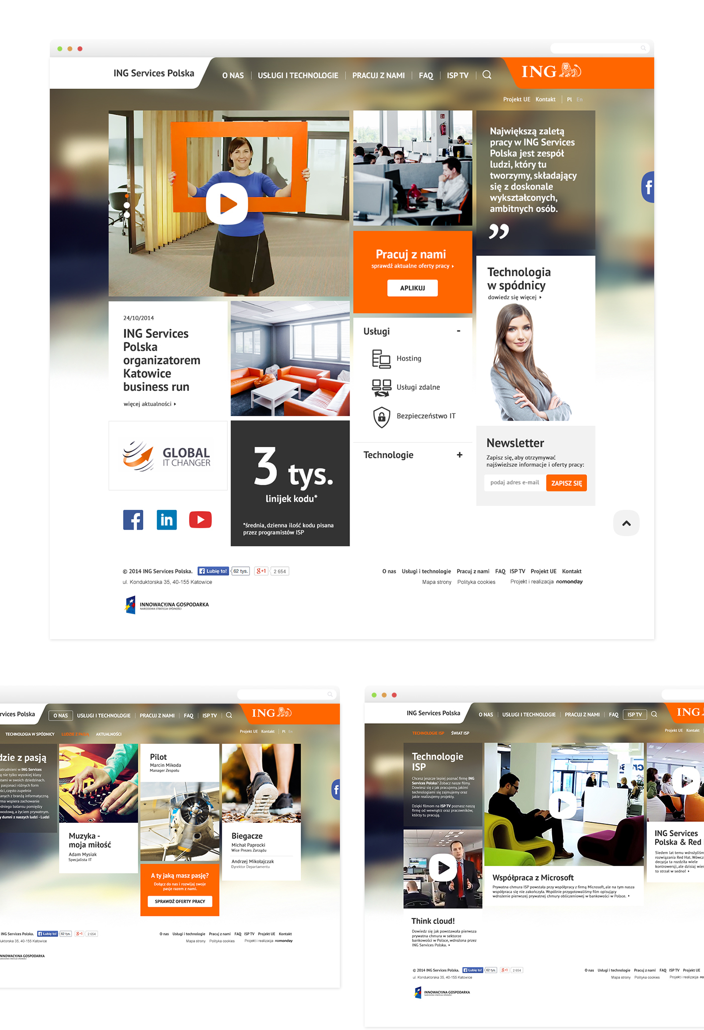 ING services corporate software Webdesign design redesign