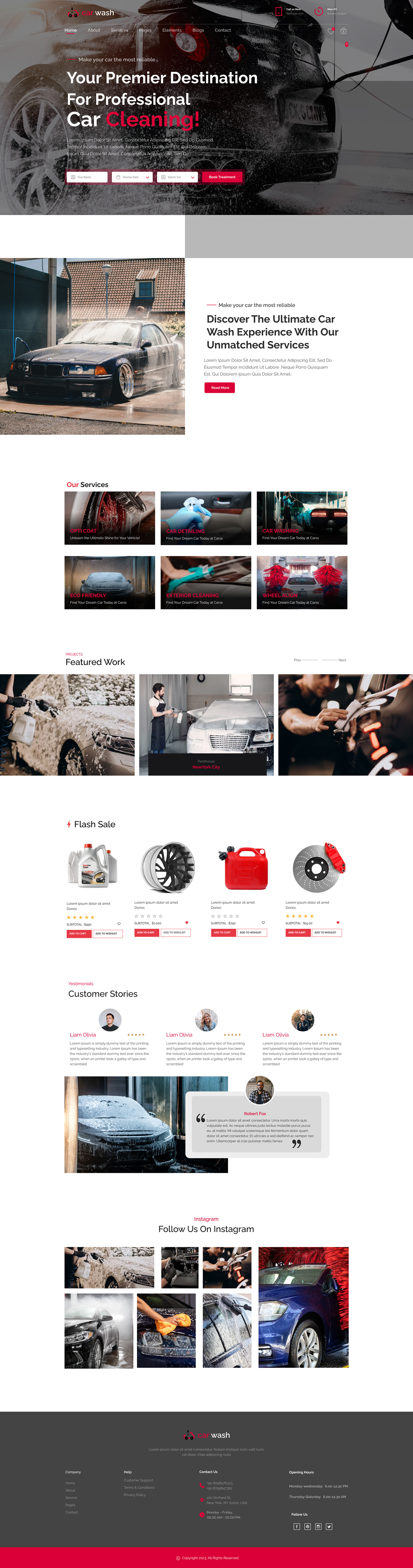car wash car wash service services Website Web Design  template design
