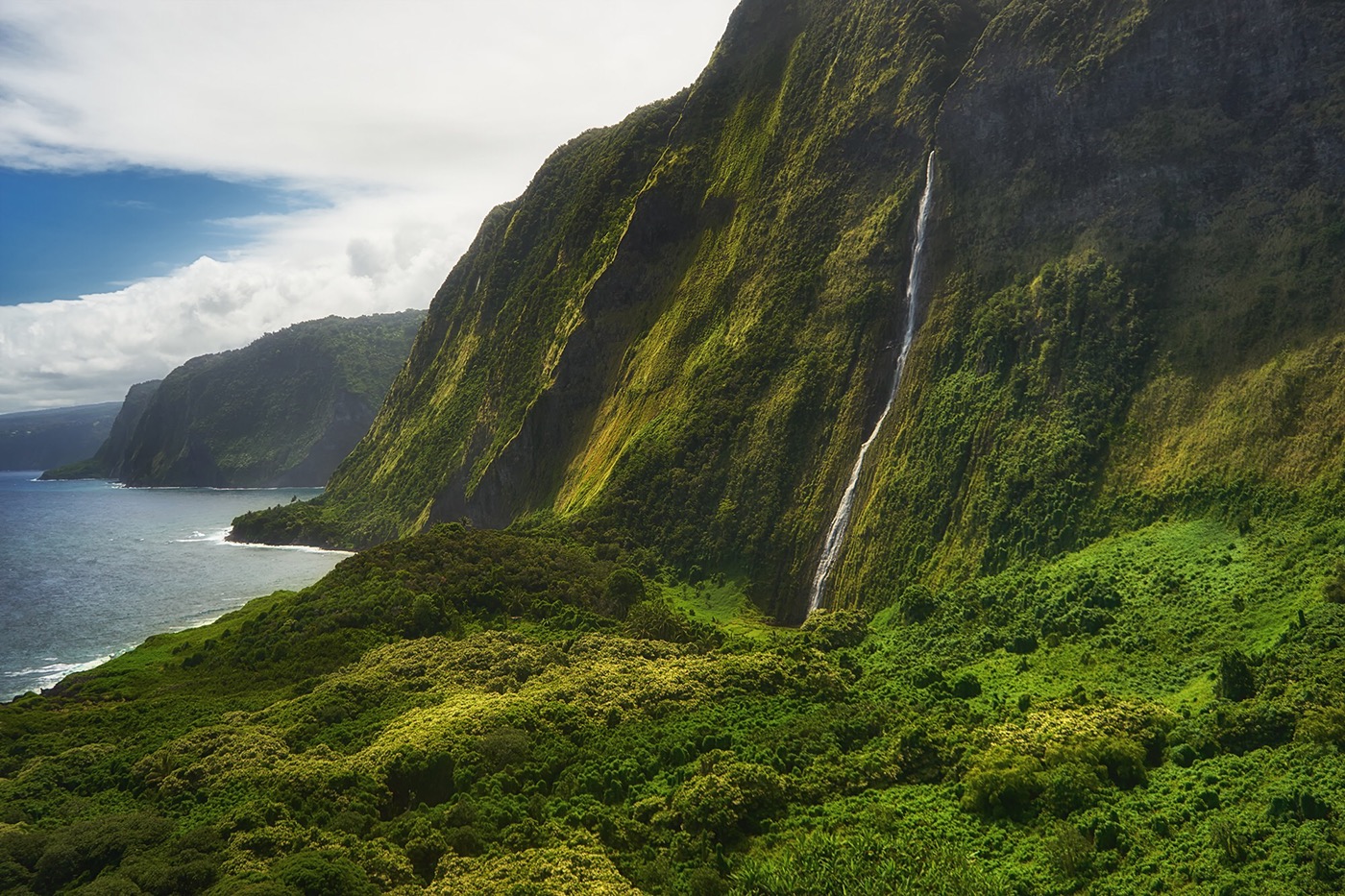 HAWAII Landscape waterfall helicopter Tropical Travel Hamakua green scenic Island