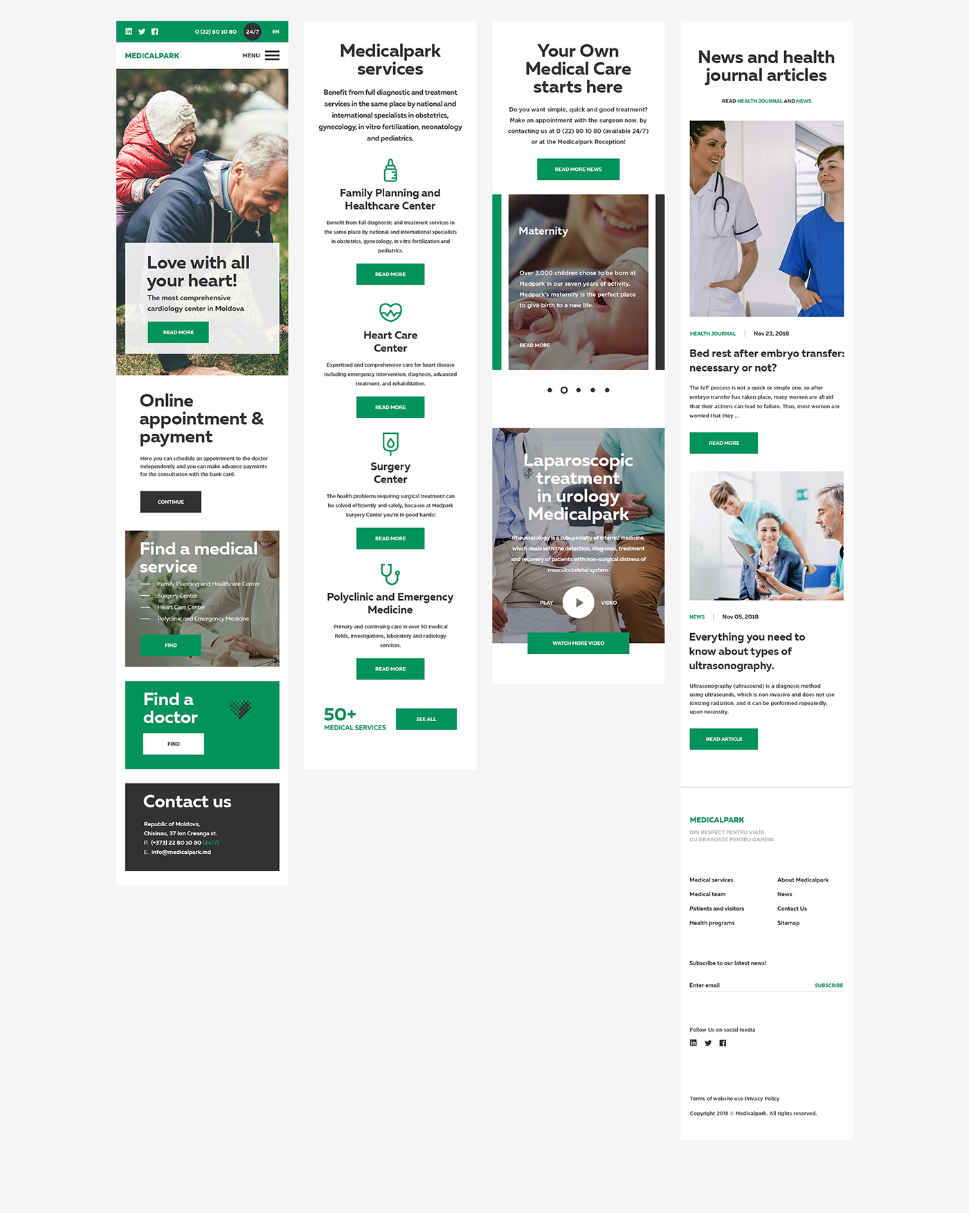 medicine clinic Health hospital Web Website design UI Responsive trends