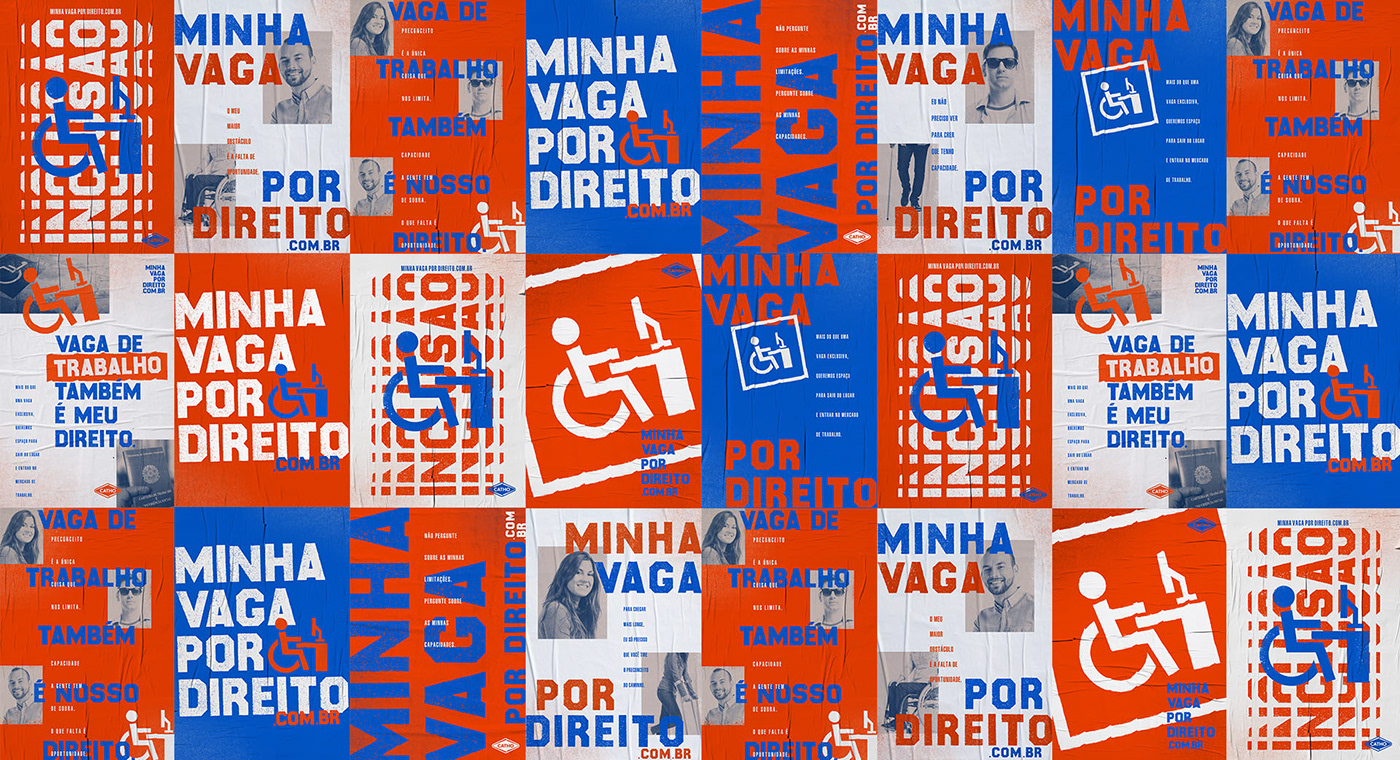 ads PCD deficiência catho poster lambe-lambe design art trabalho