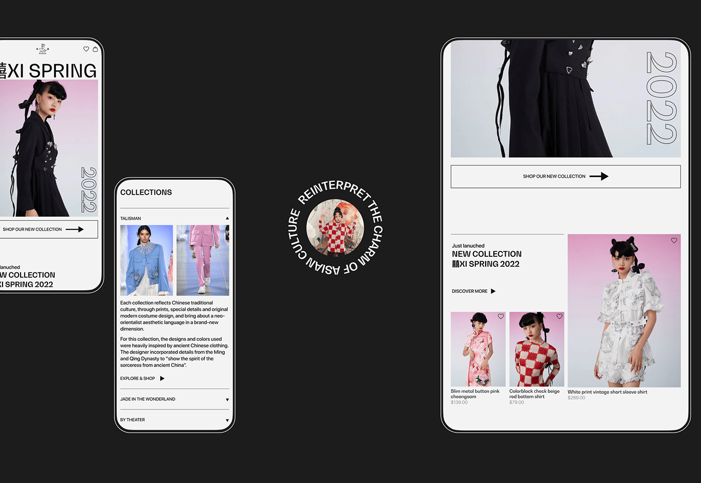 catalog e-commerce Fashion  grid redesign shop UI ux/ui Web Design  Website