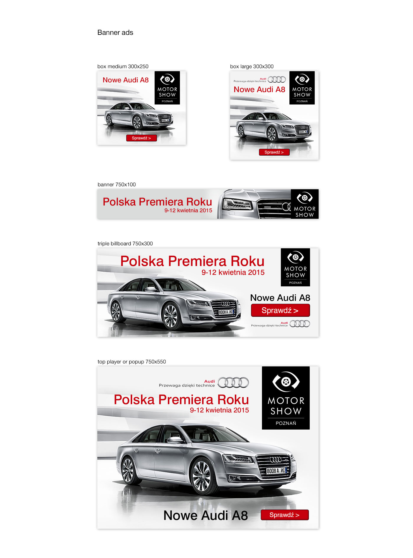 Audi car Fair traide Show poznan Motor Outdoor banner ads