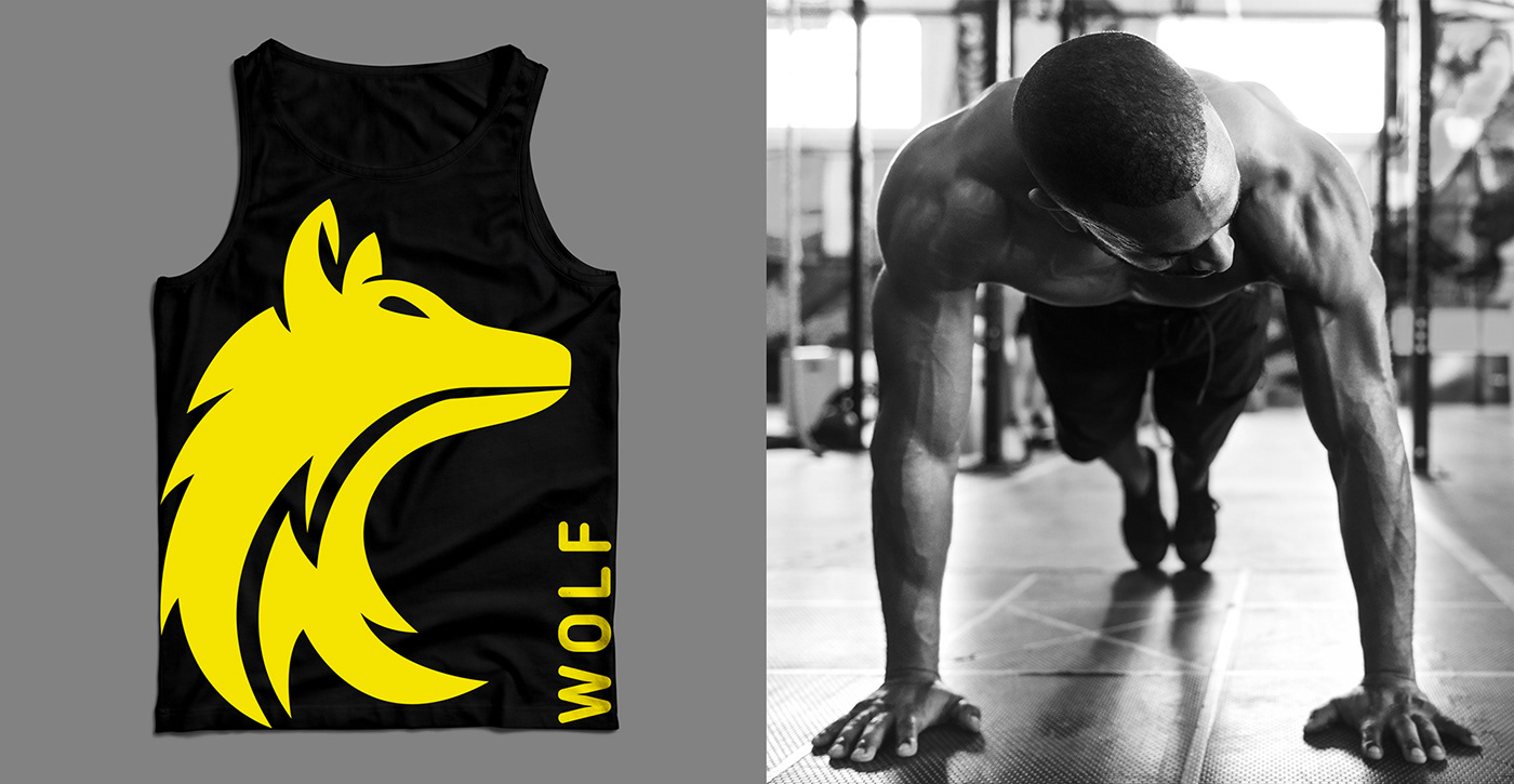 fitness gym branding  logo sport muscle design motivation visual identity