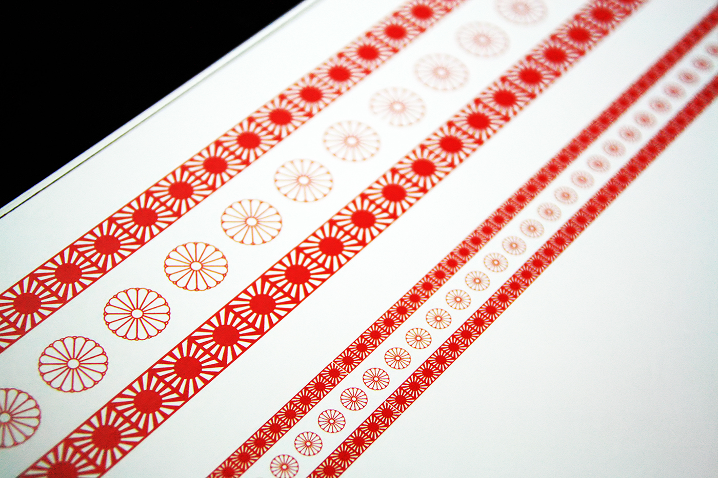 editorial graphic War japanese japan stamp design Serigraphy red black journal book binding traditional fanzine