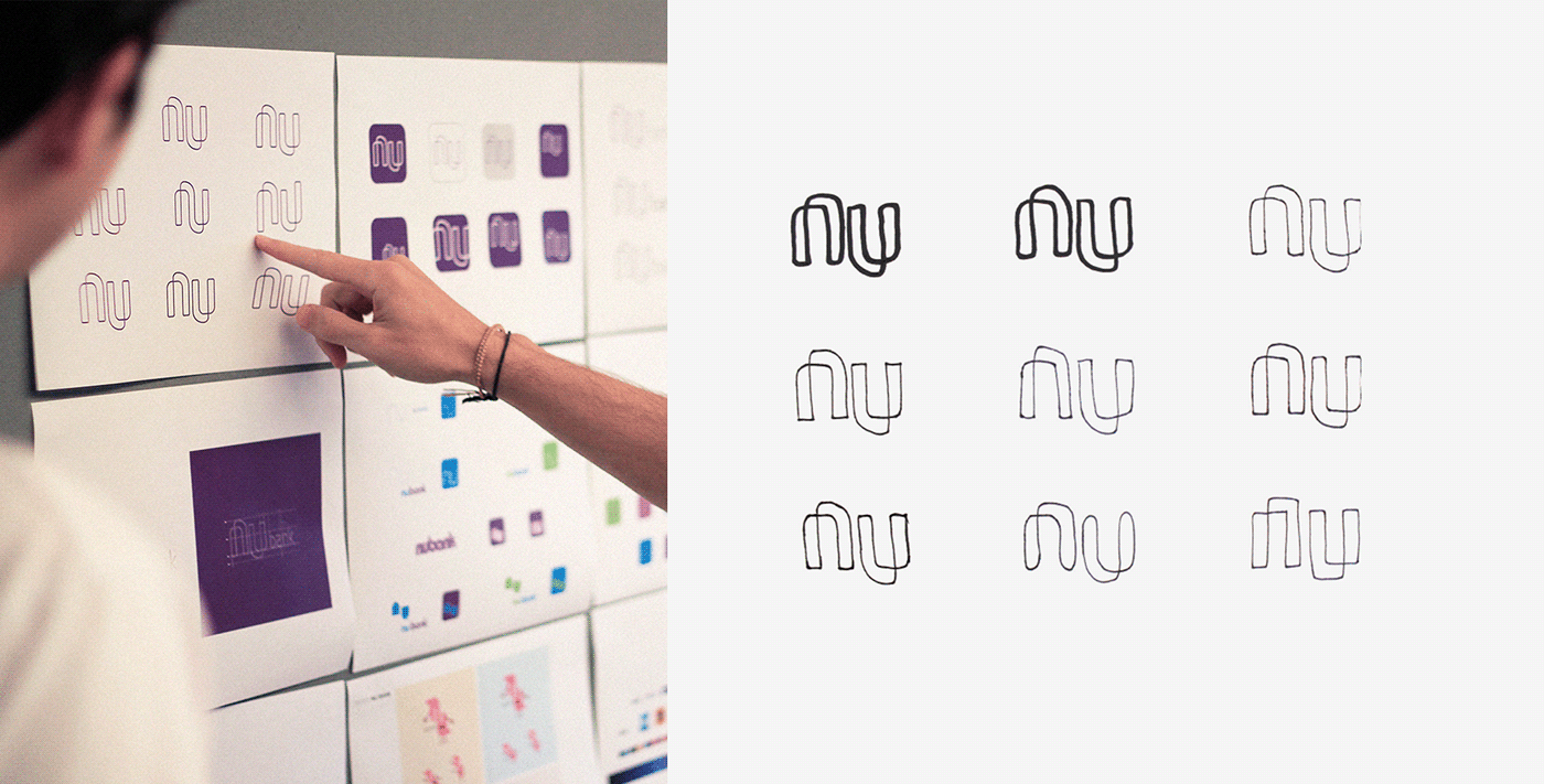 naming Nubank start up Fintech Bank branding  card design graphic typography  