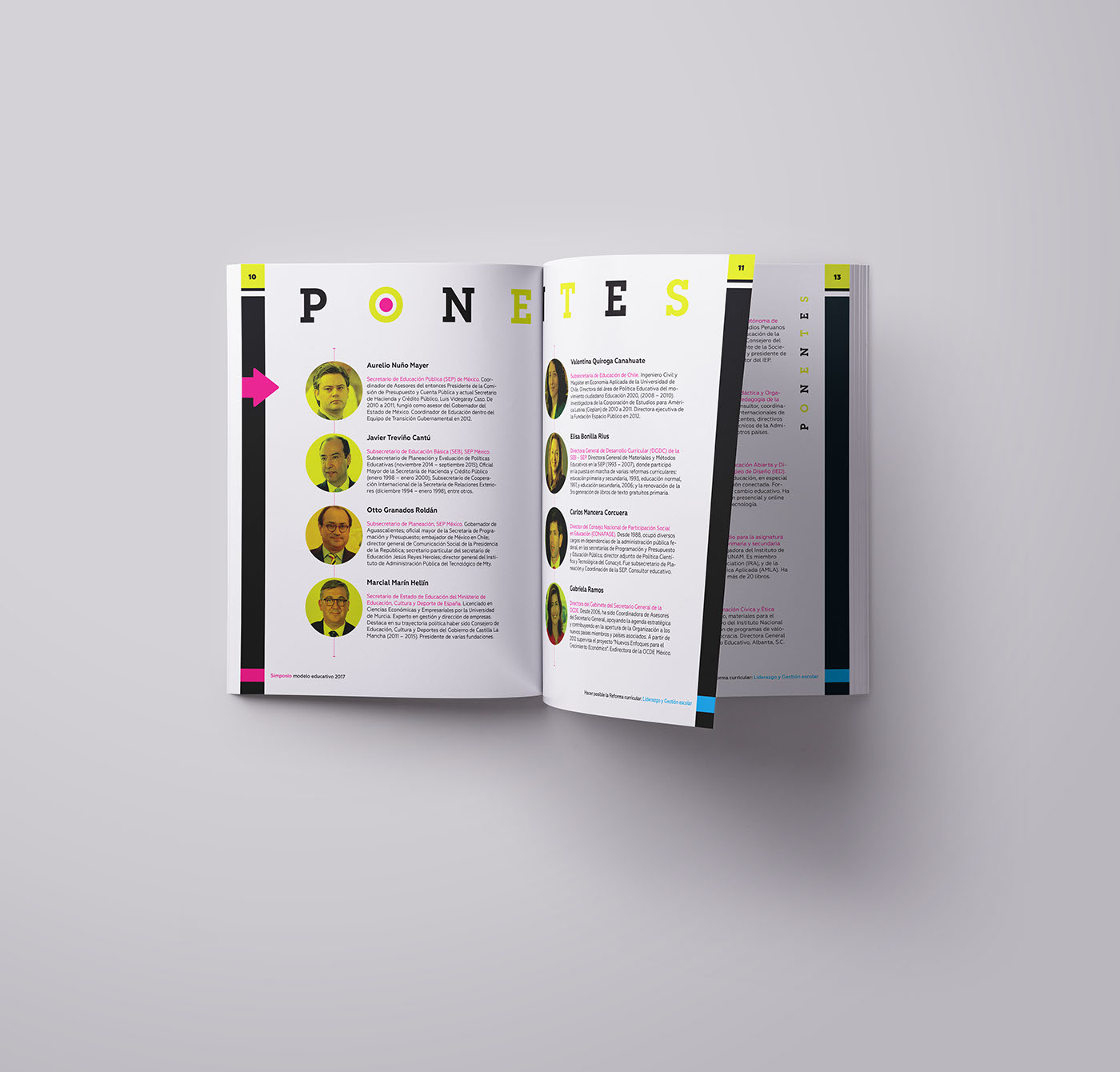 brochure editorial magazine design color letter Santillana branding  Simposio
