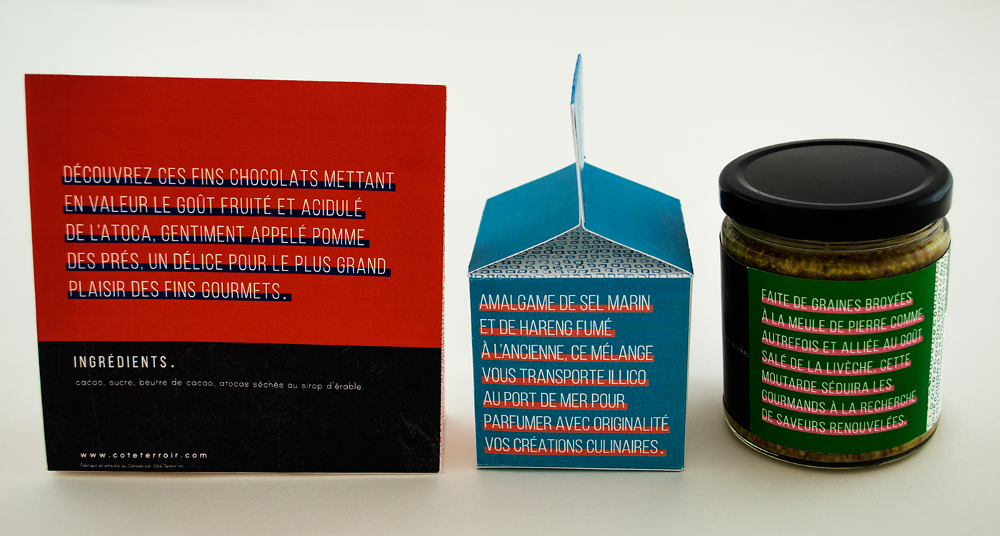 emballage collage Distinctif Terroir Food  minimalist brand package