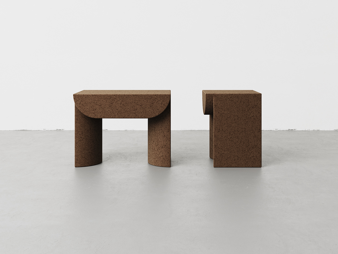 bench black cork concept design corkwood   design furniture design  product design  stool ukraine design ukrainian