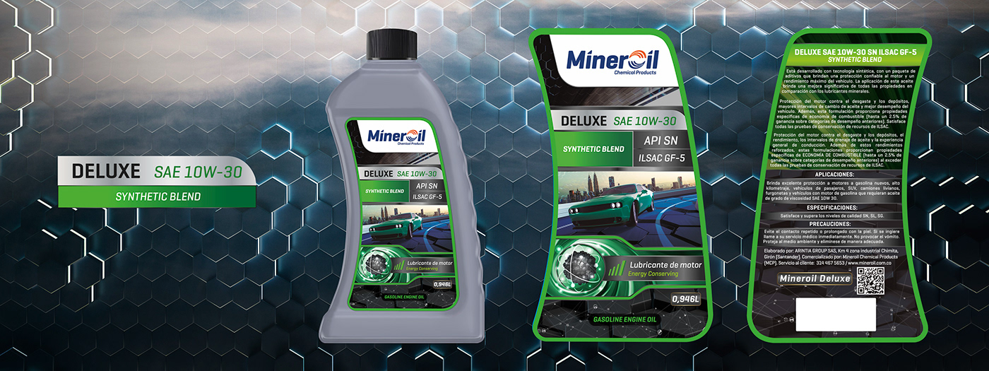 oil chemical engine motores diseño gráfico brand identity Advertising  aceite para motor etiquetas y empaques
