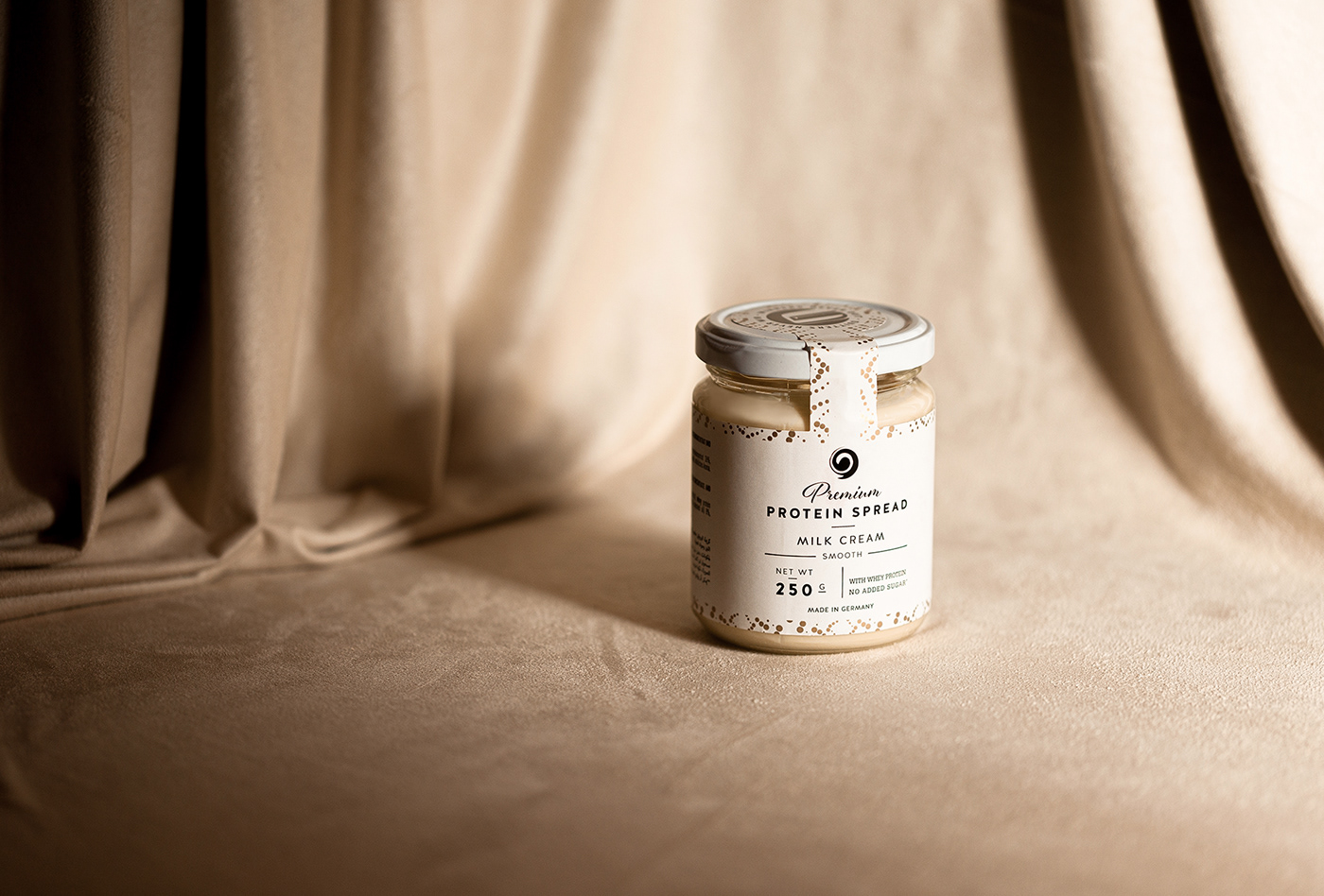 butter chocolate Food  hazelnut jam jar minimal Packaging spread gold