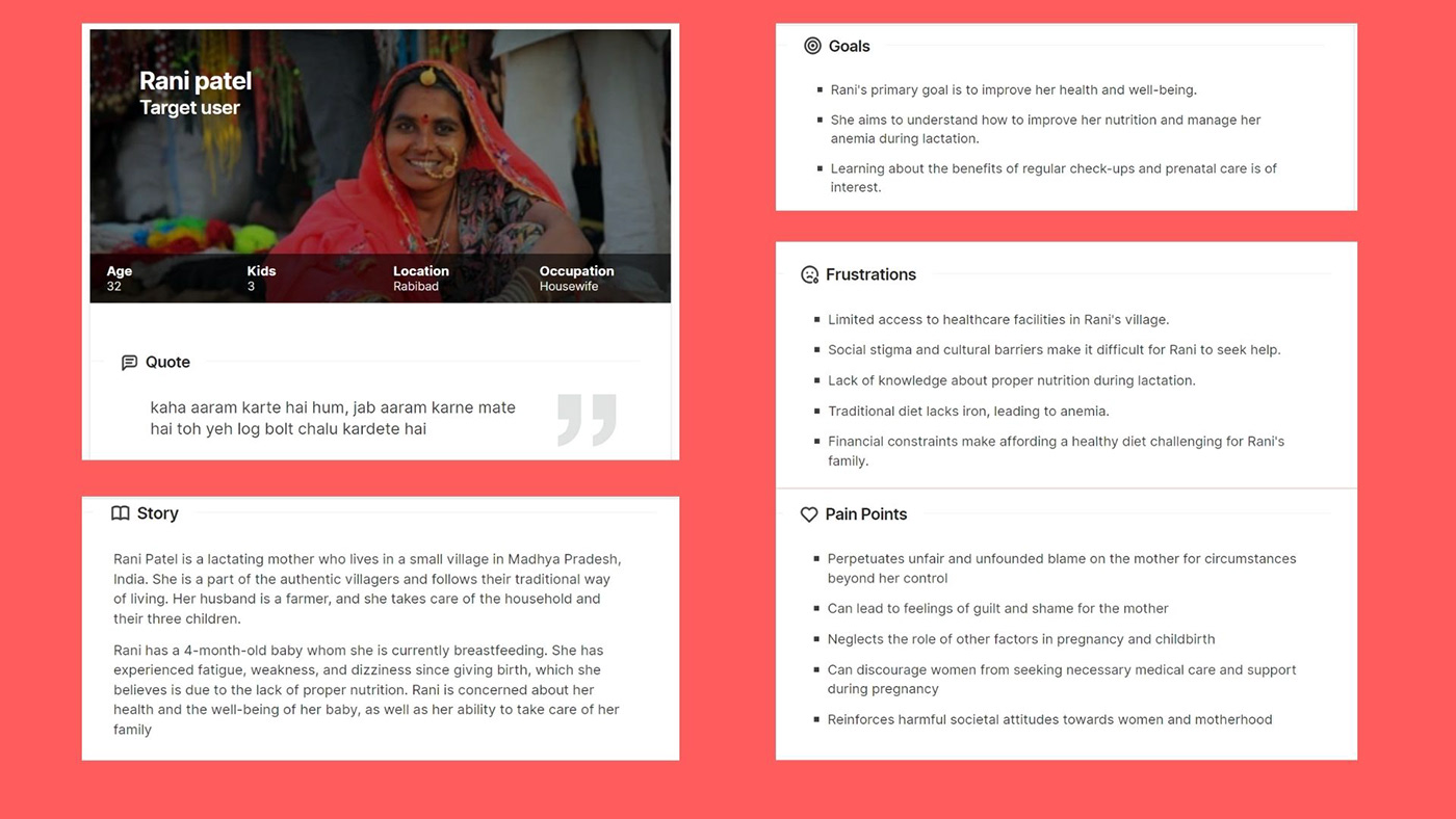 anemia women health UI/UX User research research project unicef