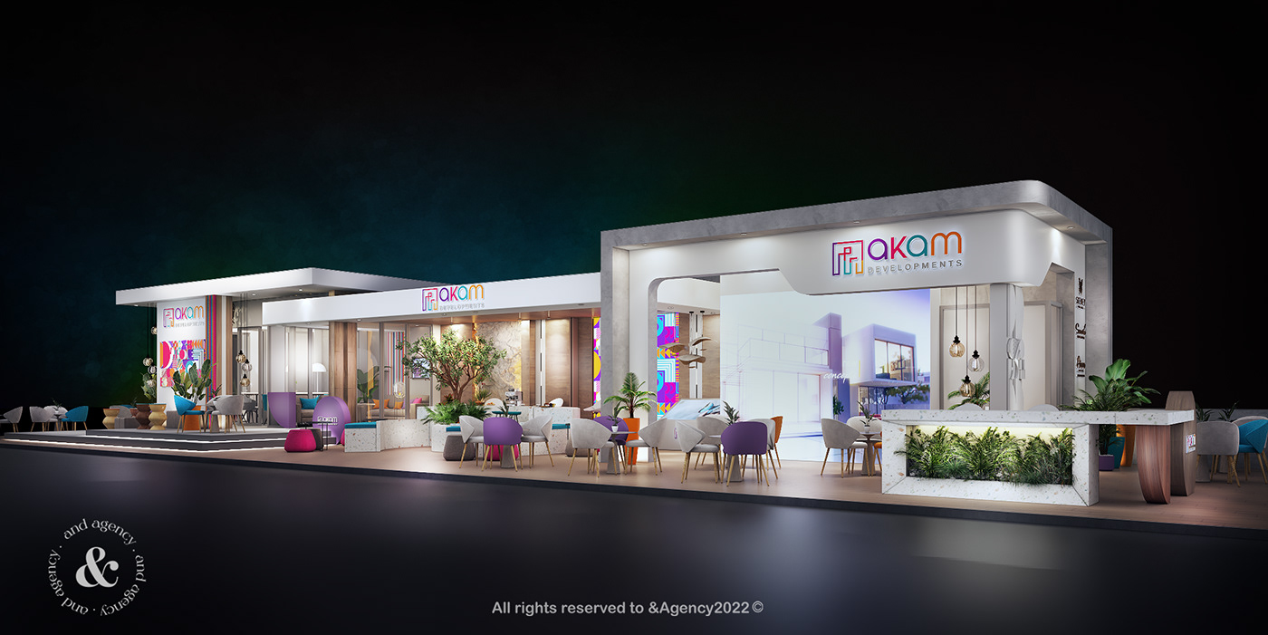 MAX 3D vray Exhibition Design  booth realestate colors akam egypt Next Move