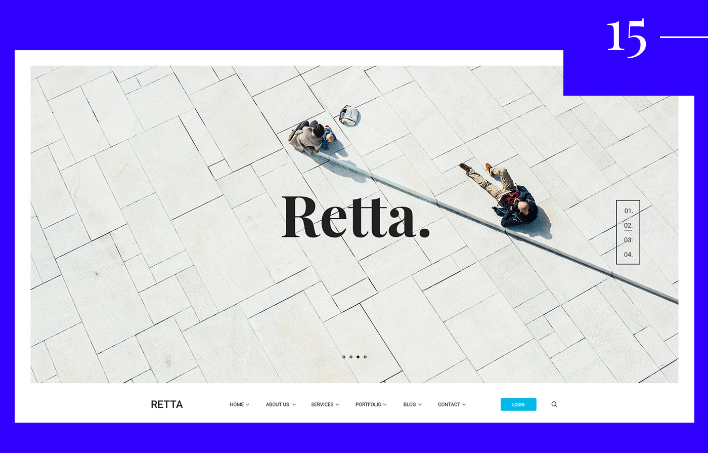 creative slider Website clean modern Retta themeforest psd html5 wordpress