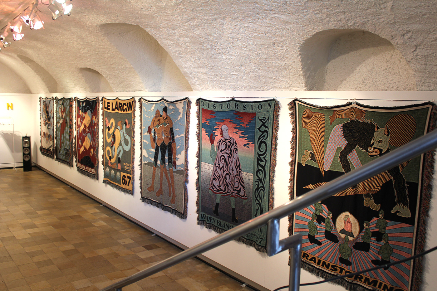 Woven blanket Exhibition  branding  fabric Interior design Switzerland artist Fashion 