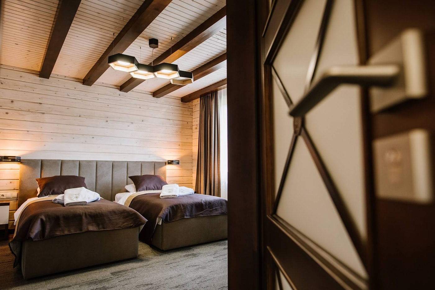 3D photo realization wood house Cottage modern rest corona visualization