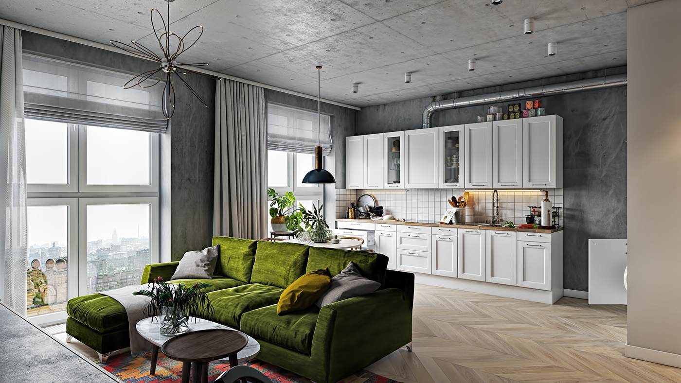 ikea living room kitchen contemporary modern studio