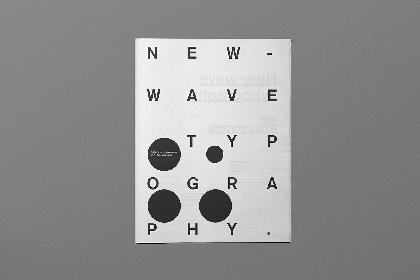 spread Wolfgang Weingart Zine  swiss Style newsprint typography   swiss punk new wave typography
