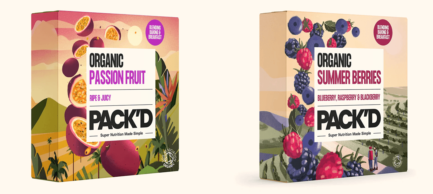Packaging organic fruits Sustainability green vegan healthy Food  planet Digital Art 