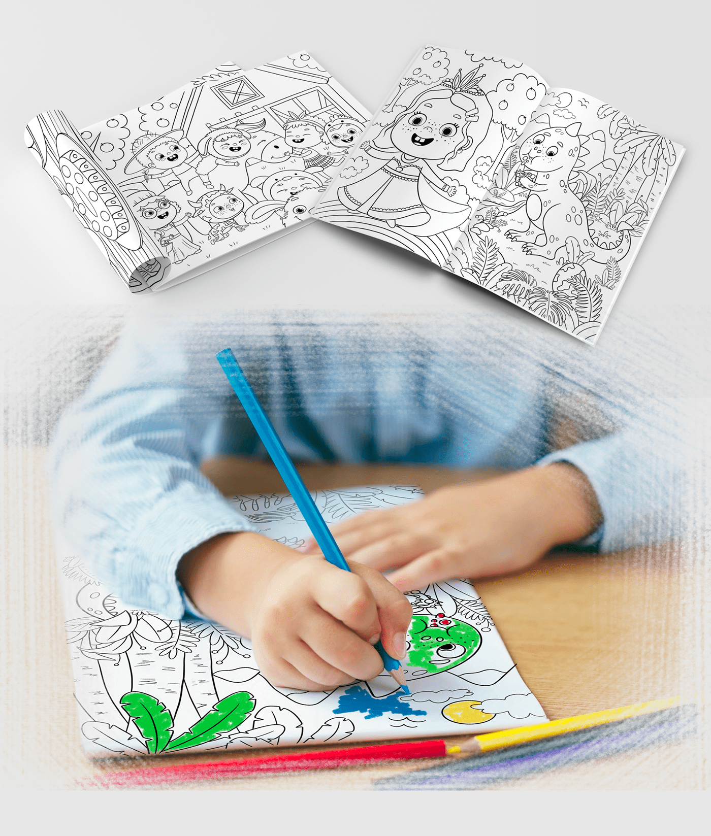 coloring book children's book coloring book cover For Kids children illustration cartoon animal Coloring Pages line art