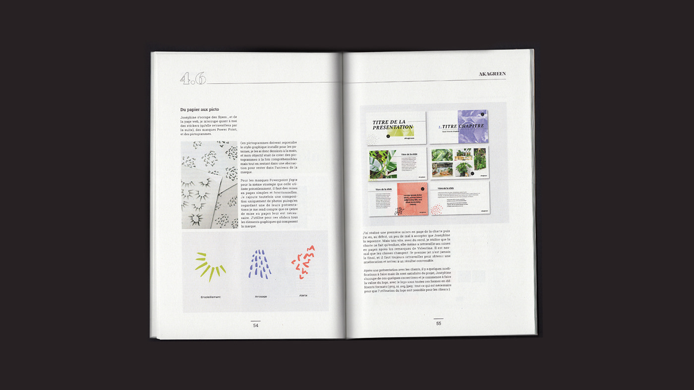 book design graphique edition intership rapport Stage