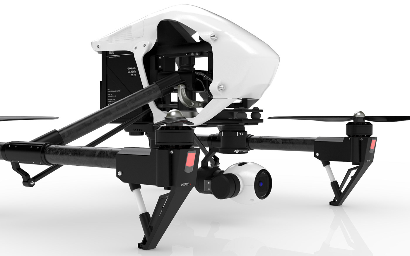 drone DJI professional quadcopter Aircraft Copter camera Aerial high detailed inspire1