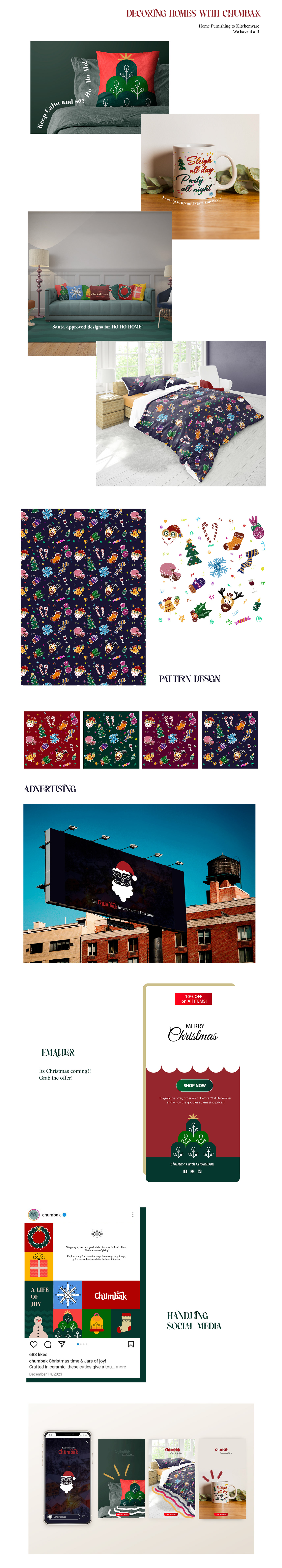Christmas campaign Advertising  marketing   Social media post Brand Design identity brand Chumbak
