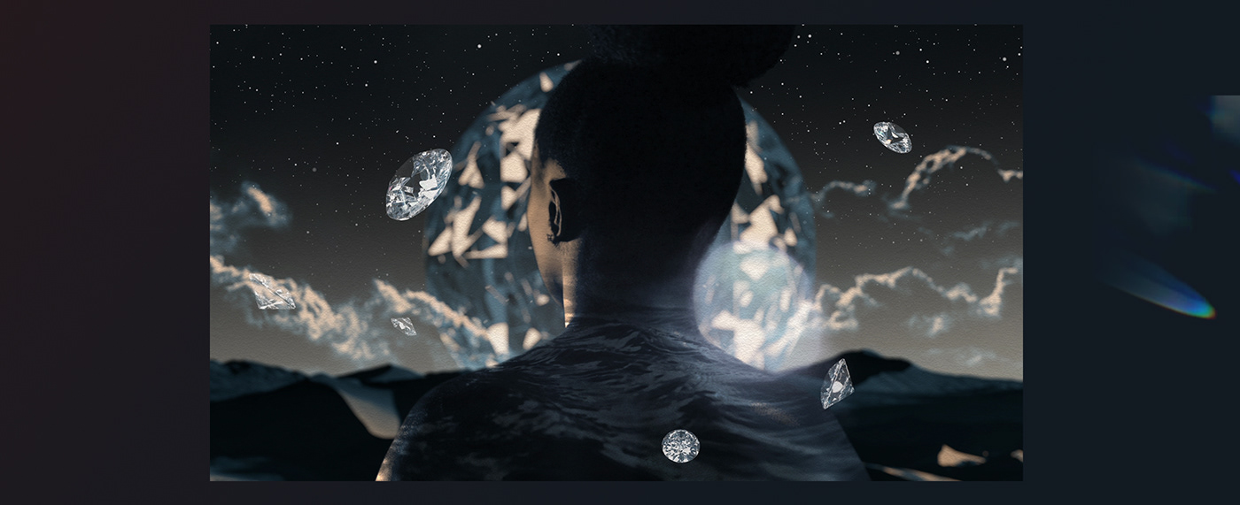 compositing diamond  fire flower green screen Gun james bond motion graphics  opening titles south africa