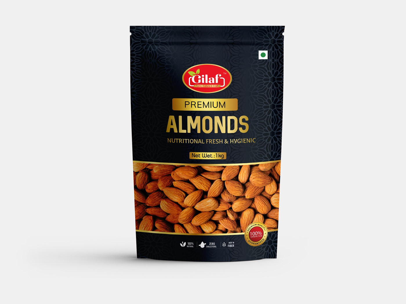 almond pouch Pouch Design  Mockup Packaging visual identity Graphic Designer Brand Design Advertising  POUCH PACKAING