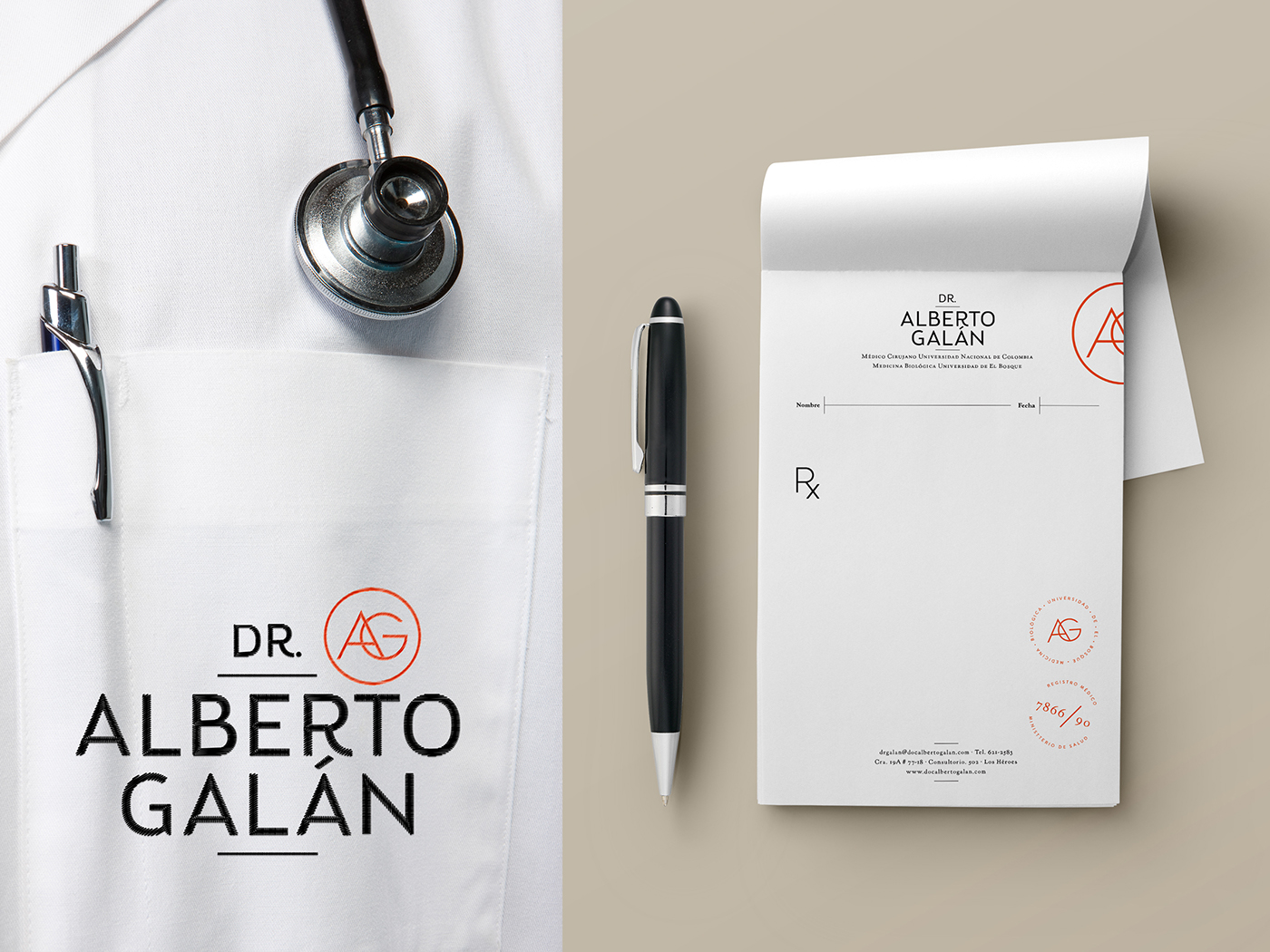 branding  doctor stationary Brand System contemporary medicine