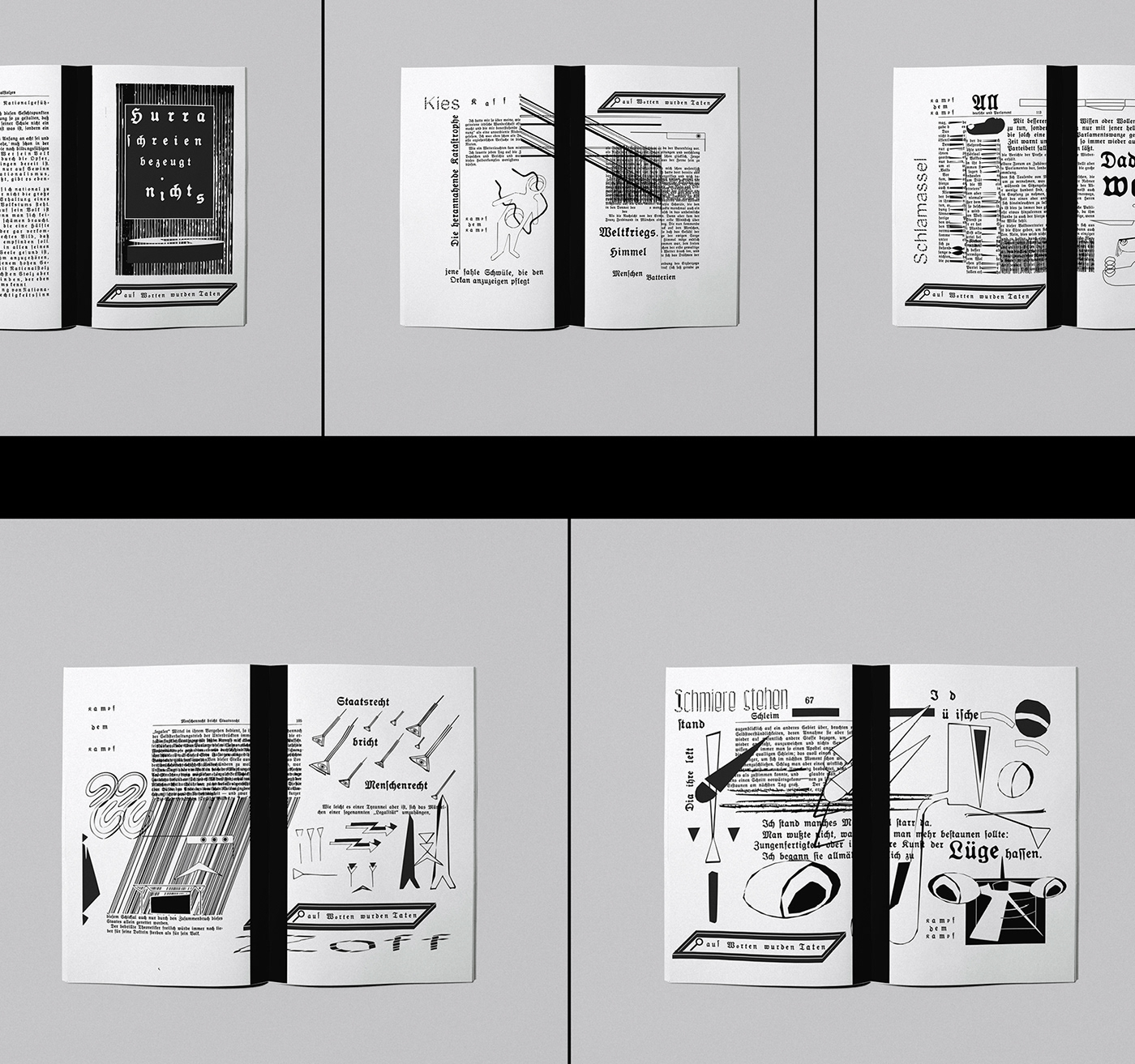 ILLUSTRATION  graphic design blackandwhite 100for10 book anti magazine typo Fraktur