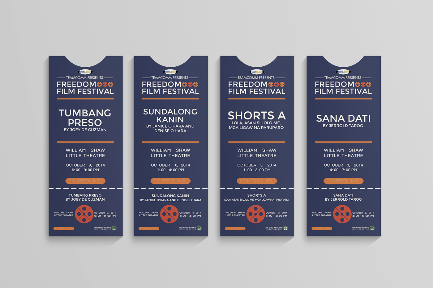 film festival teamcomm dlsu poster ticket ID