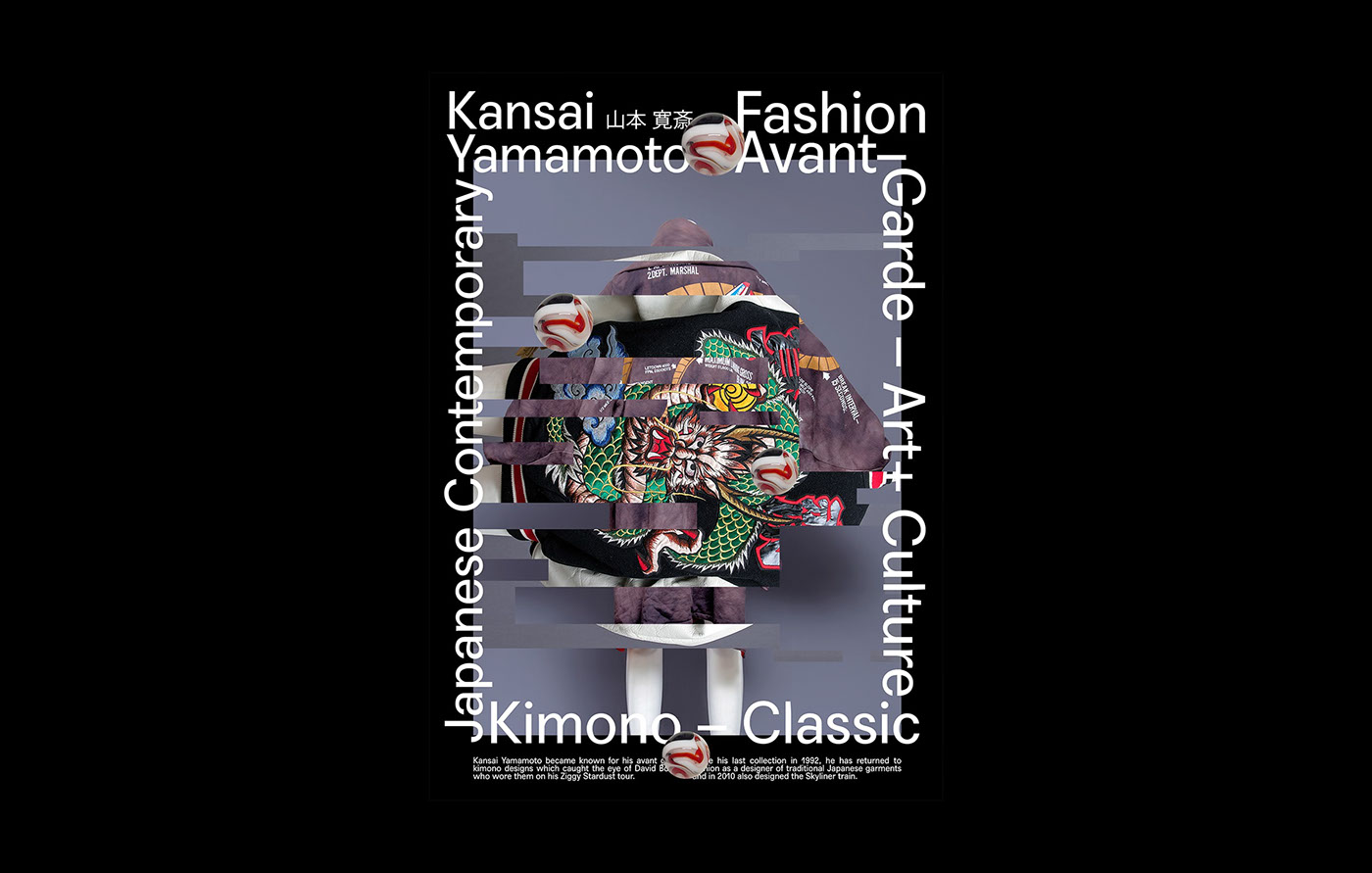 kansai yamamoto editorial fashion design Fashion  grafik design yamamoto