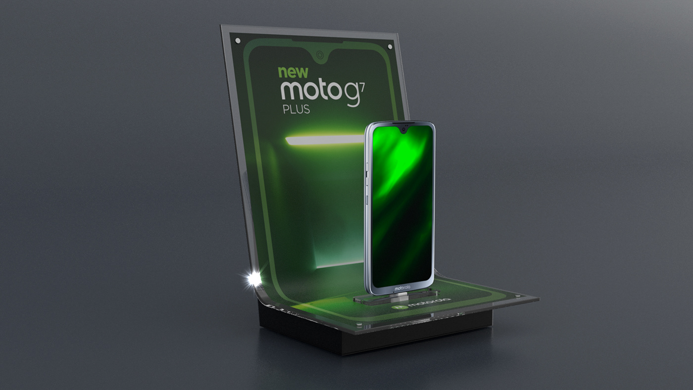 Display motorola Moto G7 Moto G merchandising PDV