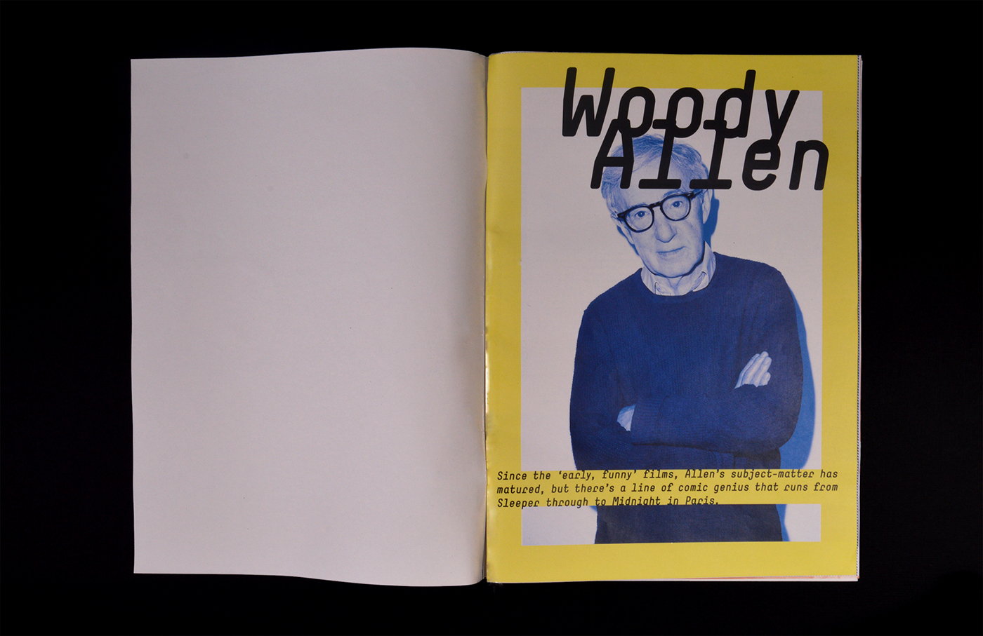 jornal woody woody allen design editorial graphic design  design editorial