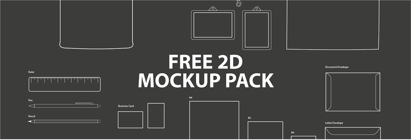 free giveaway resource design Mockup template 2D print digital branding 