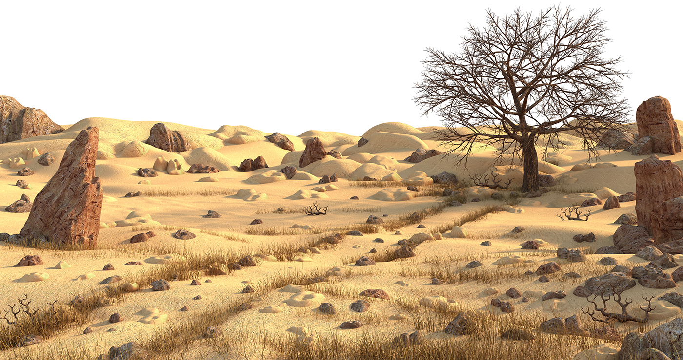 fantasy desert 3D Maya MARC MONS