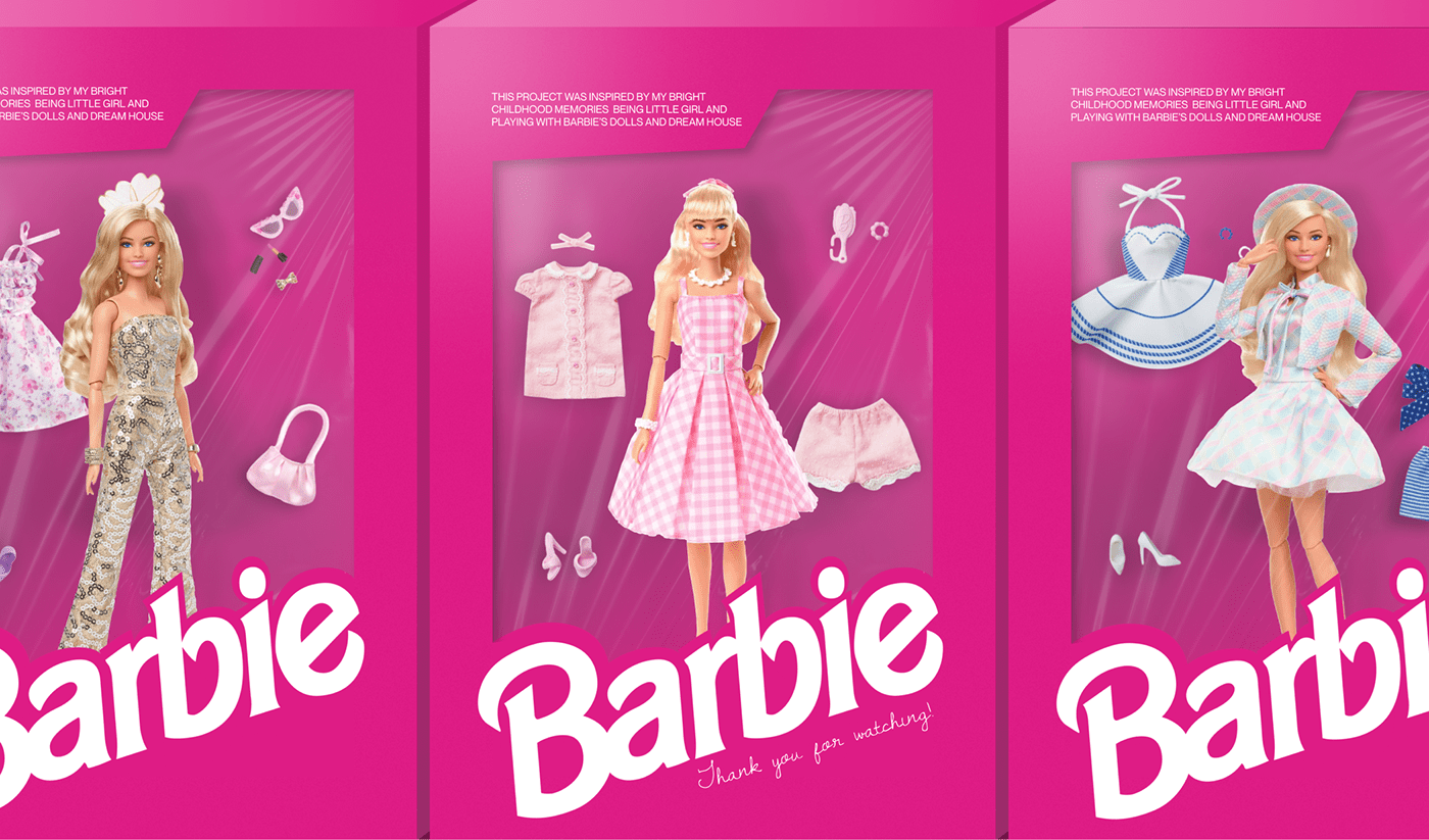 barbie mattel pink barbie doll barbiecore toys children website redesign e-commerce corporate website