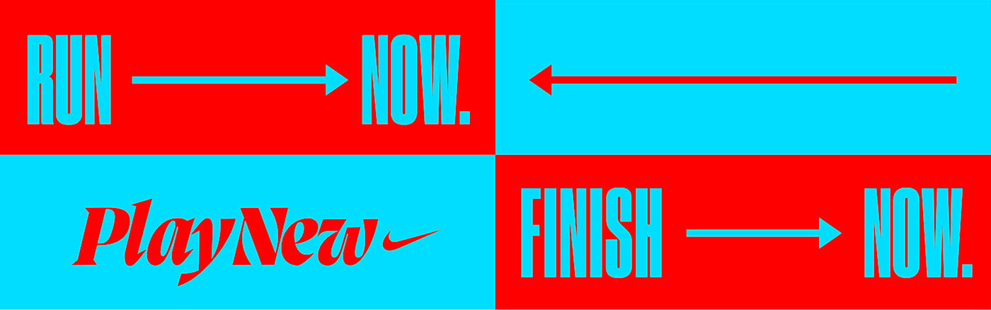 art direction  athlete direction artistique Event identity kids Nike running sport typography  