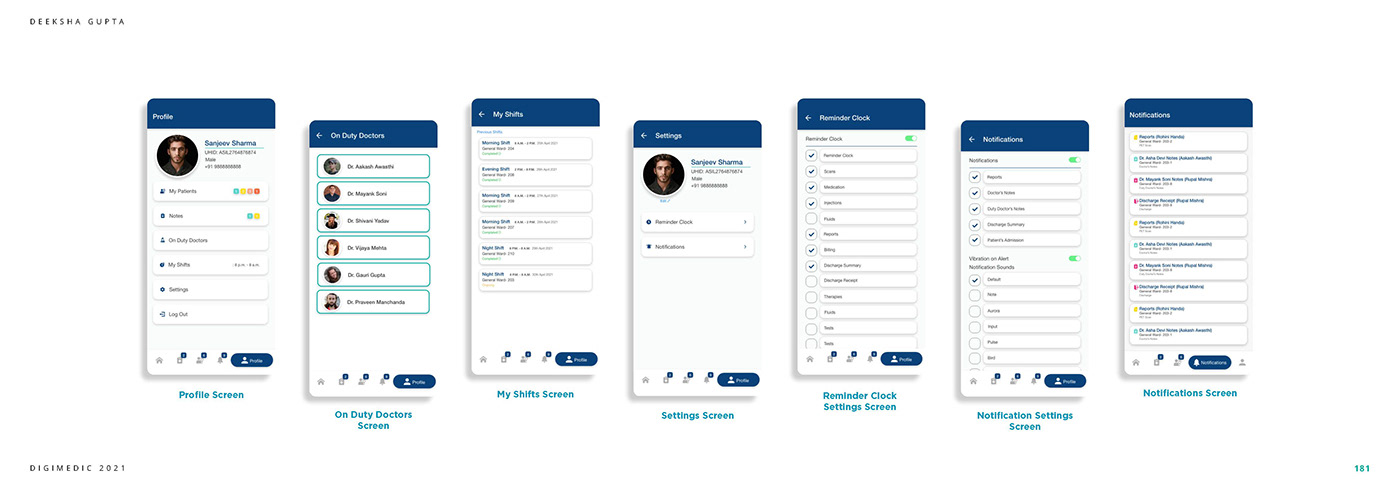 app design design Health hospital identity medical mobile nurse UI/UX user interface
