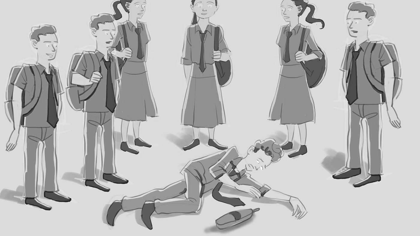 Bullying ILLUSTRATION  storyboard unicef