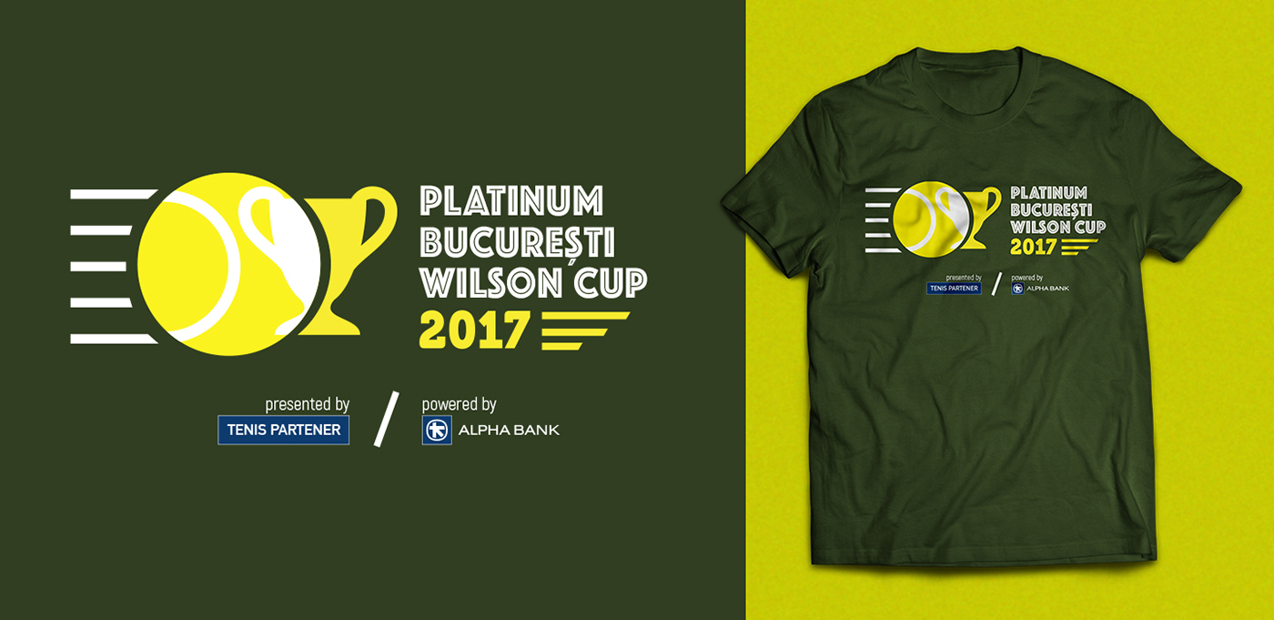 tennis t-shirt T-Shirt Design sport Competition ioana bitin Tournament Platinum wilson cup