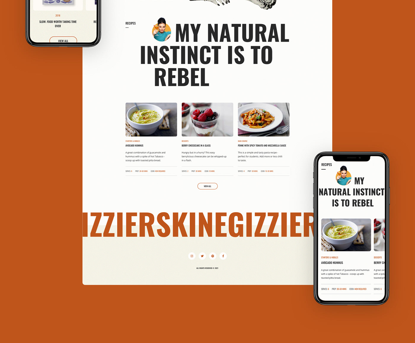 chef chef website cooking cooking website landing page mobile design UI/UX Web Website