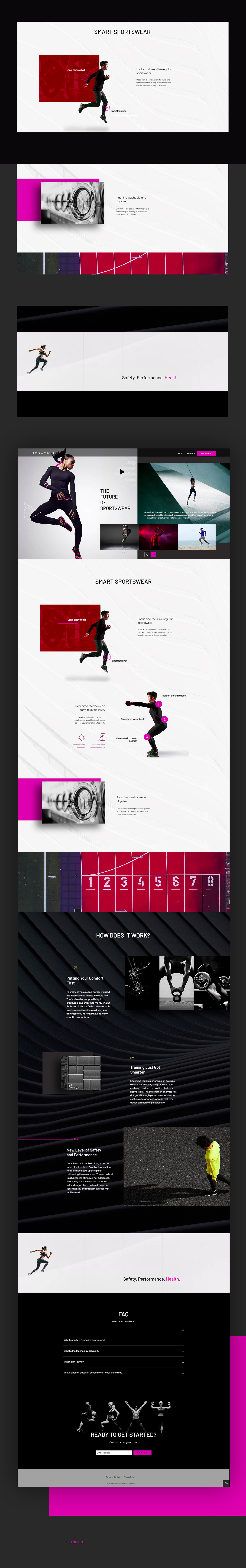 Website Web Design  UI Interface design website Sportswear clothes sport landing page Web