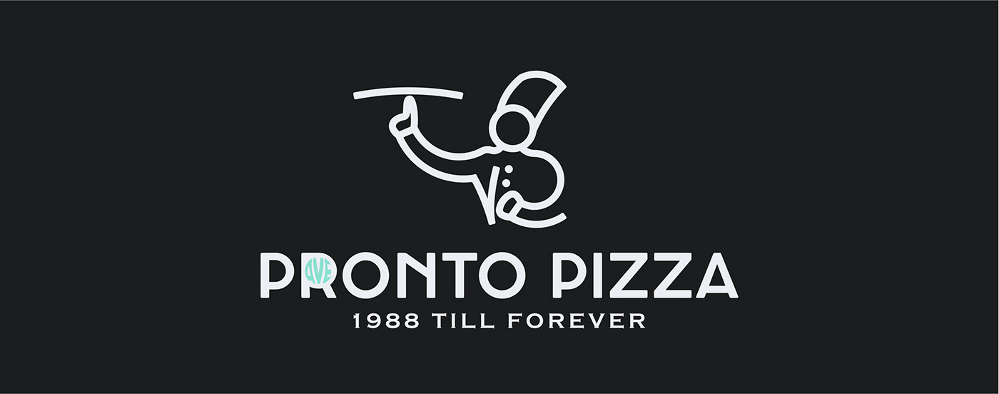 designer logo minimal person Pizza pizzeria Rebrand rebranding restaurant