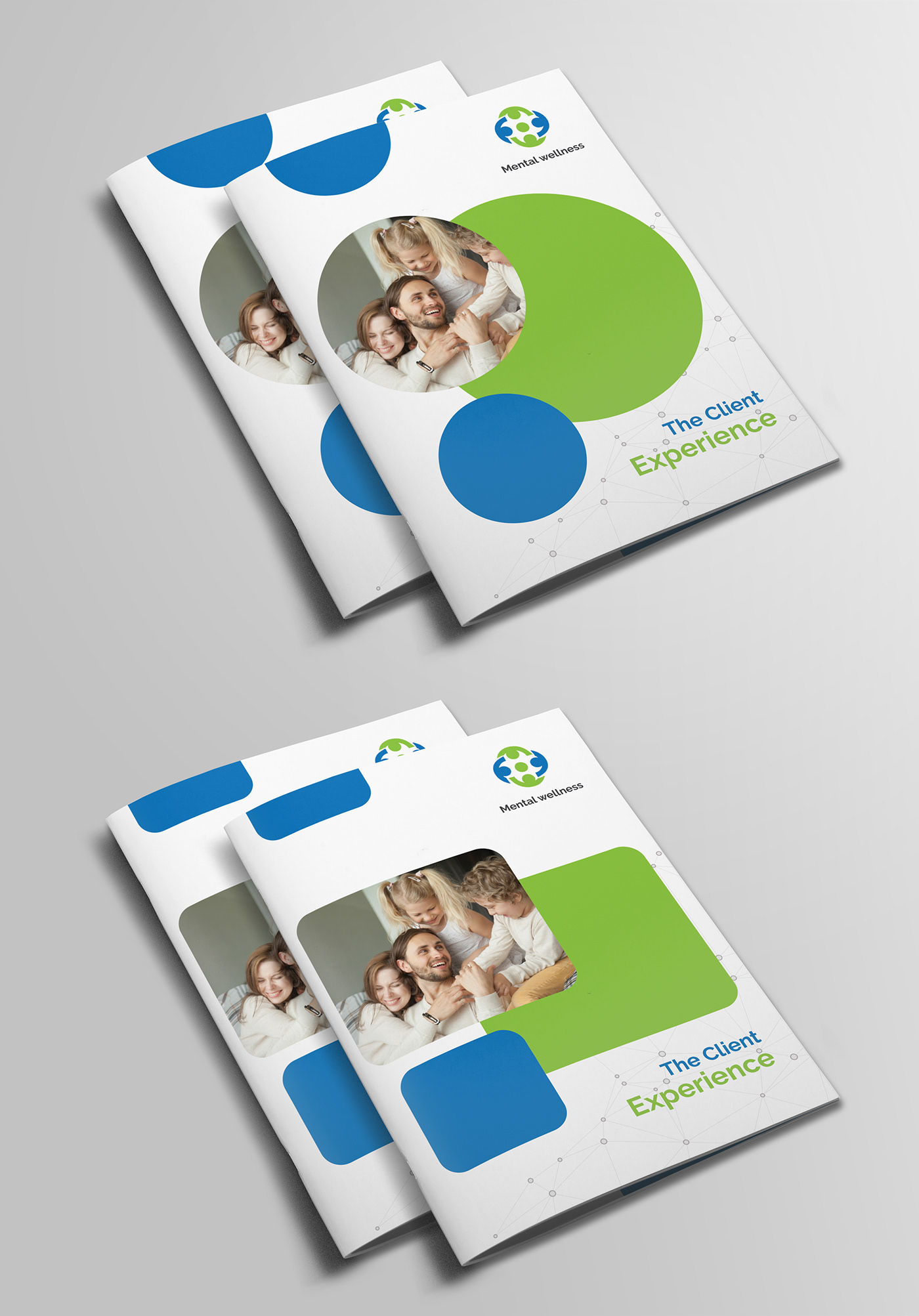 mental Wellness medical Health care brochure cover page design graphic