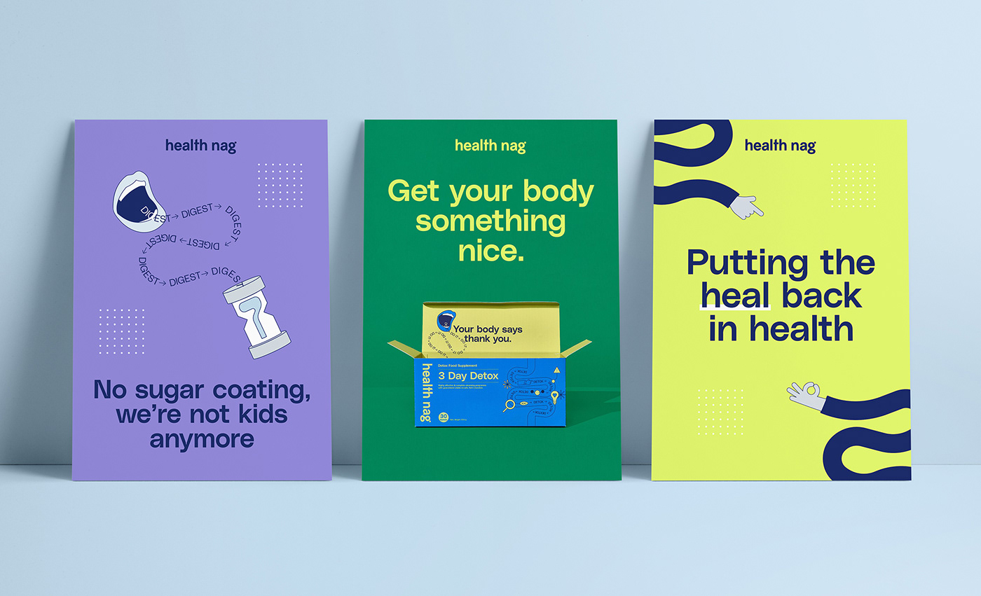 colorful copywriting  Fun Health ILLUSTRATION  lifestyle Packaging supplements