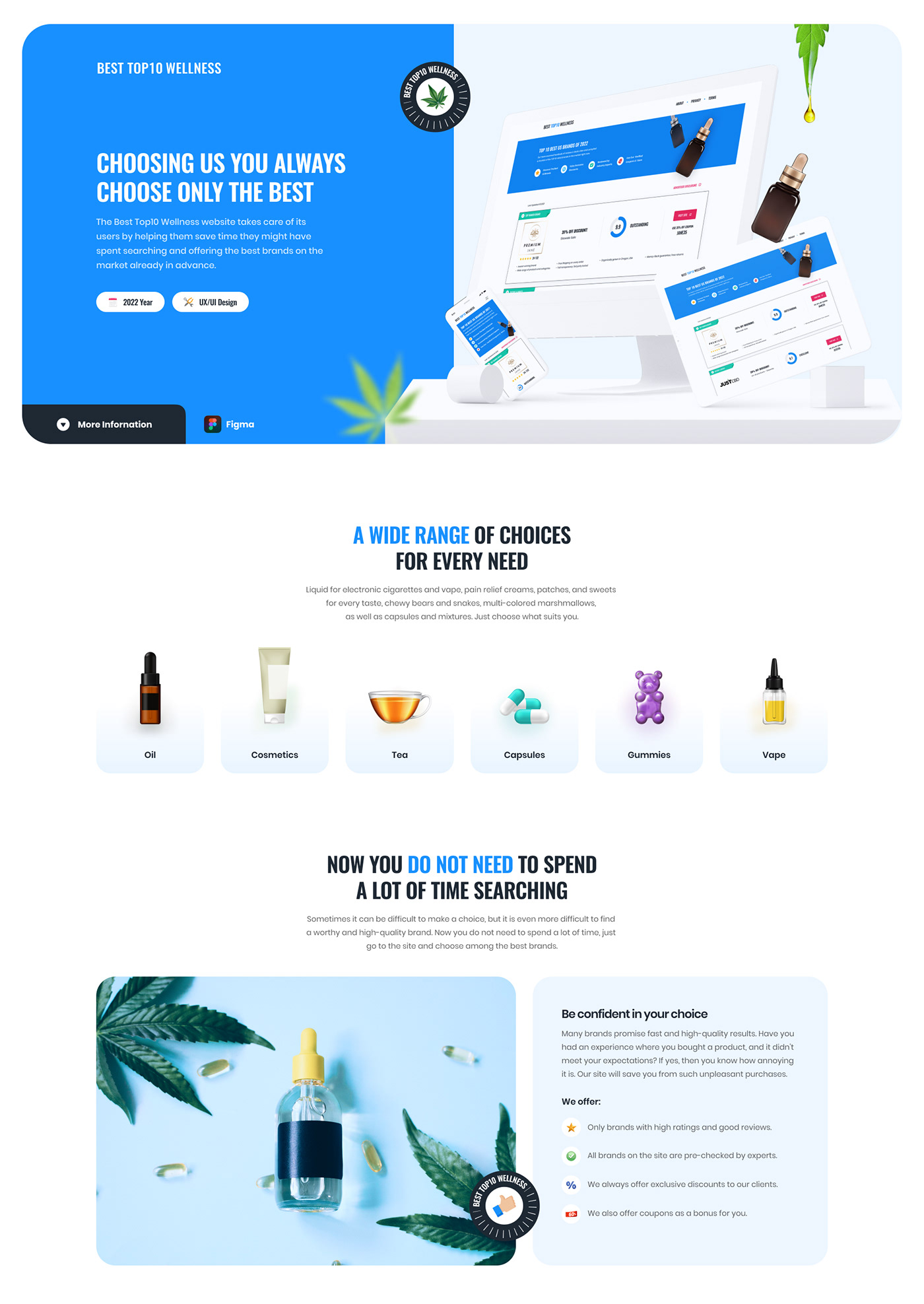 cannabis CBD design hemp marijuana site top10 ui design UI/UX Website